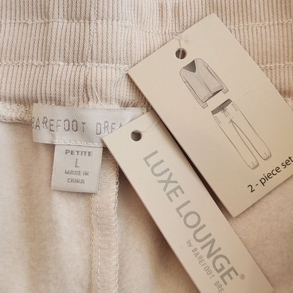NWT || BAREFOOT DREAMS || Cozychic-Light  and Luxe lounge Set, sz petite lg. - Picture 12 of 12